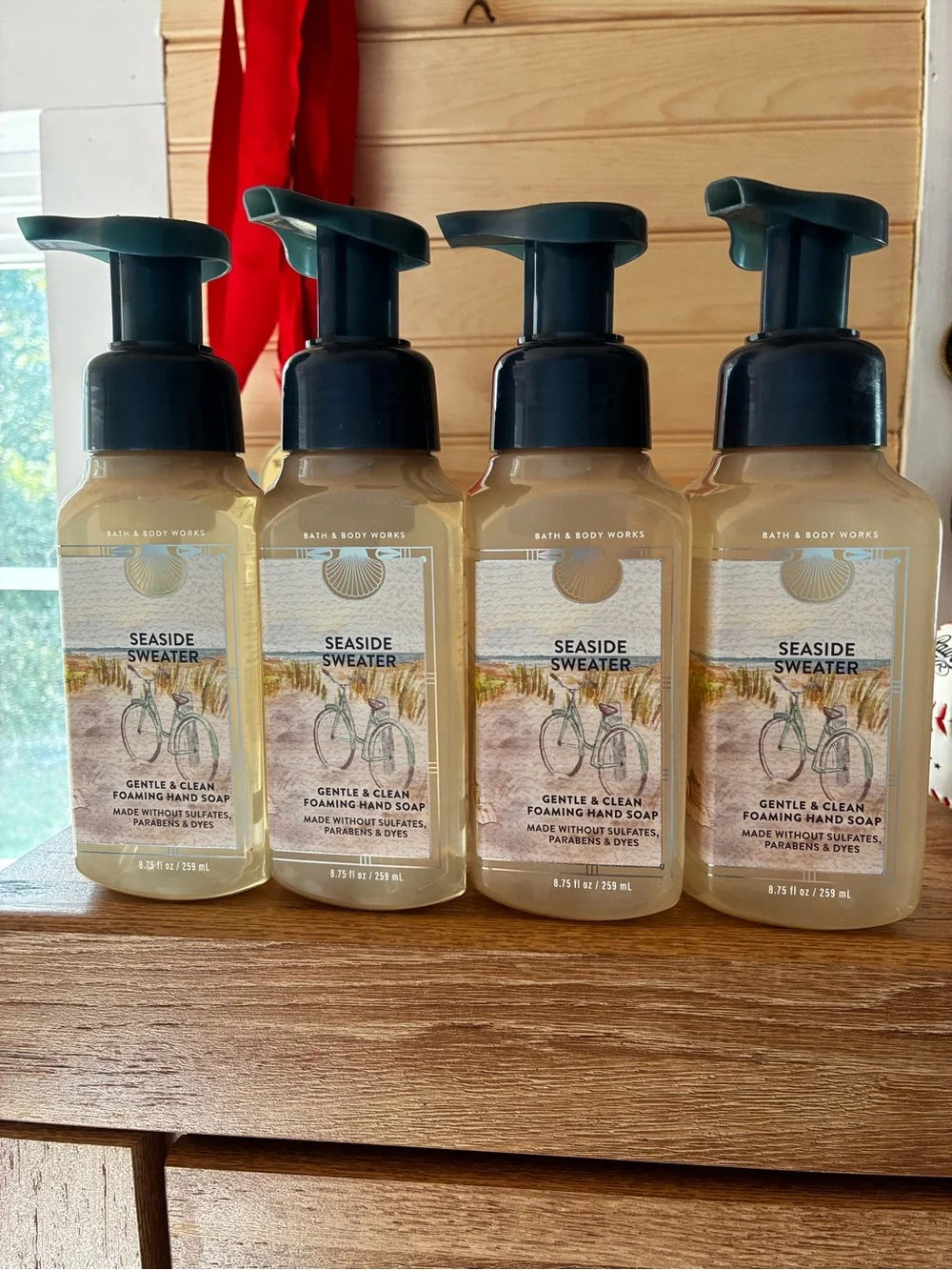Bath & Body Works Seaside Sweater Foaming Hand Soap - Set of 4 Tan